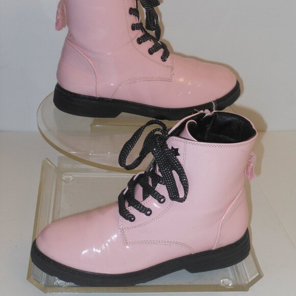 SO PINK PATENT LEATHER ANKLE BOOTS SIZE 4 MEDIUM - Picture 7 of 9